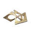 Twisted Metal Sculpture in Textured Antique Brass
