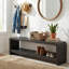 Banc en bois massif 59 po, banc pour chaussures avec rangement-2110464877