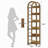 Storage Rack,6-Tier Bookshelf,Slim Arched Bookcase