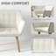 Modern Armchair, Accent Chair With Wide Arms, Slanted Back And Rubber Wood Legs For Living Room, Bedroom, Home Office-827510763