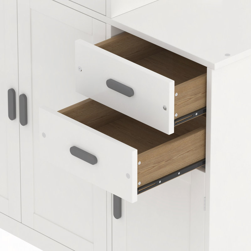 Lit plateforme en bois avec bibliothèque pour échantillon et garde-robe mobile, lit multifonctionnel avec lit gigogne intégré