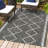 Muirhead Tribal Diamond Trellis Black/Ivory Indoor/Outdoor Rug-778591159