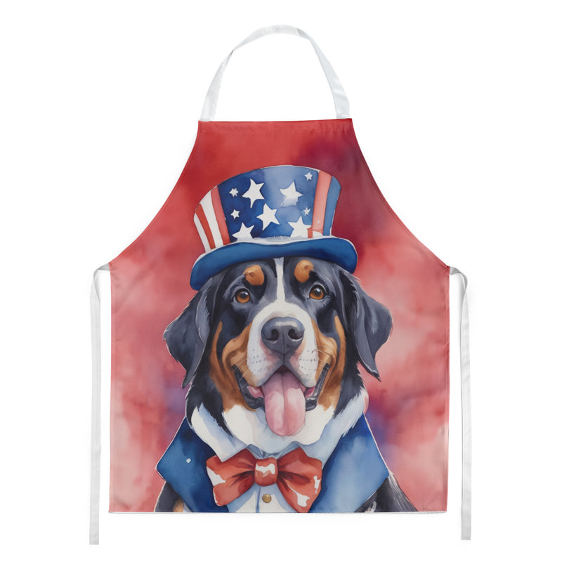 Patriotic American Apron, Greater Swiss Mountain Dog