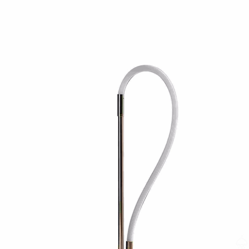 Lampe de table 20,5 po à DEL en tube Elastilight avec extrémité magnétique contemporaine en or rose
