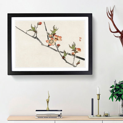 Orange Peach Blossom by Kono Bairei - Picture Frame Painting Print
