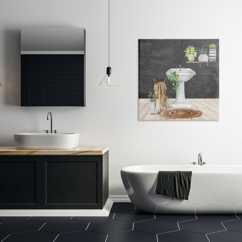 Art mural sur toile Relaxing Bathroom View par Kim Allen, H 30 po x l 30 po