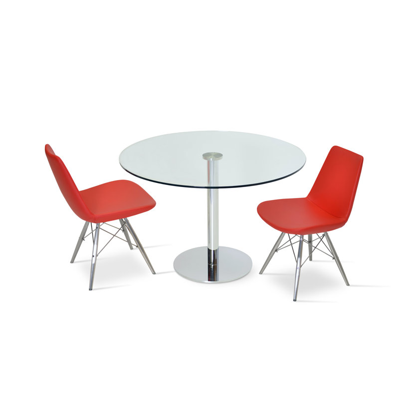 Chaise mw Eiffel, Rouge PPM, Acier inoxydable
