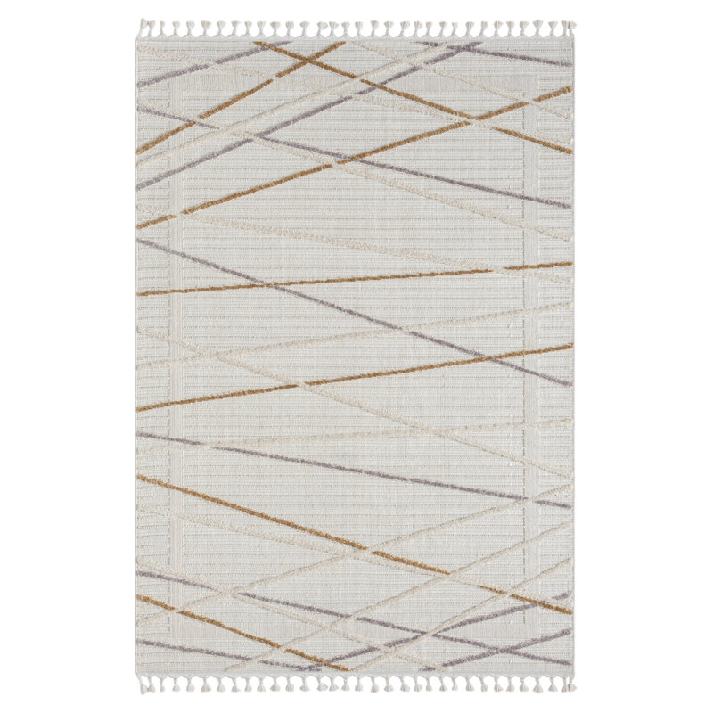 Luna cream Rug, Rectangular 140 x 200cm