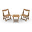 Ensemble de bistro et de table rectangulaire pliable en teck HiPS