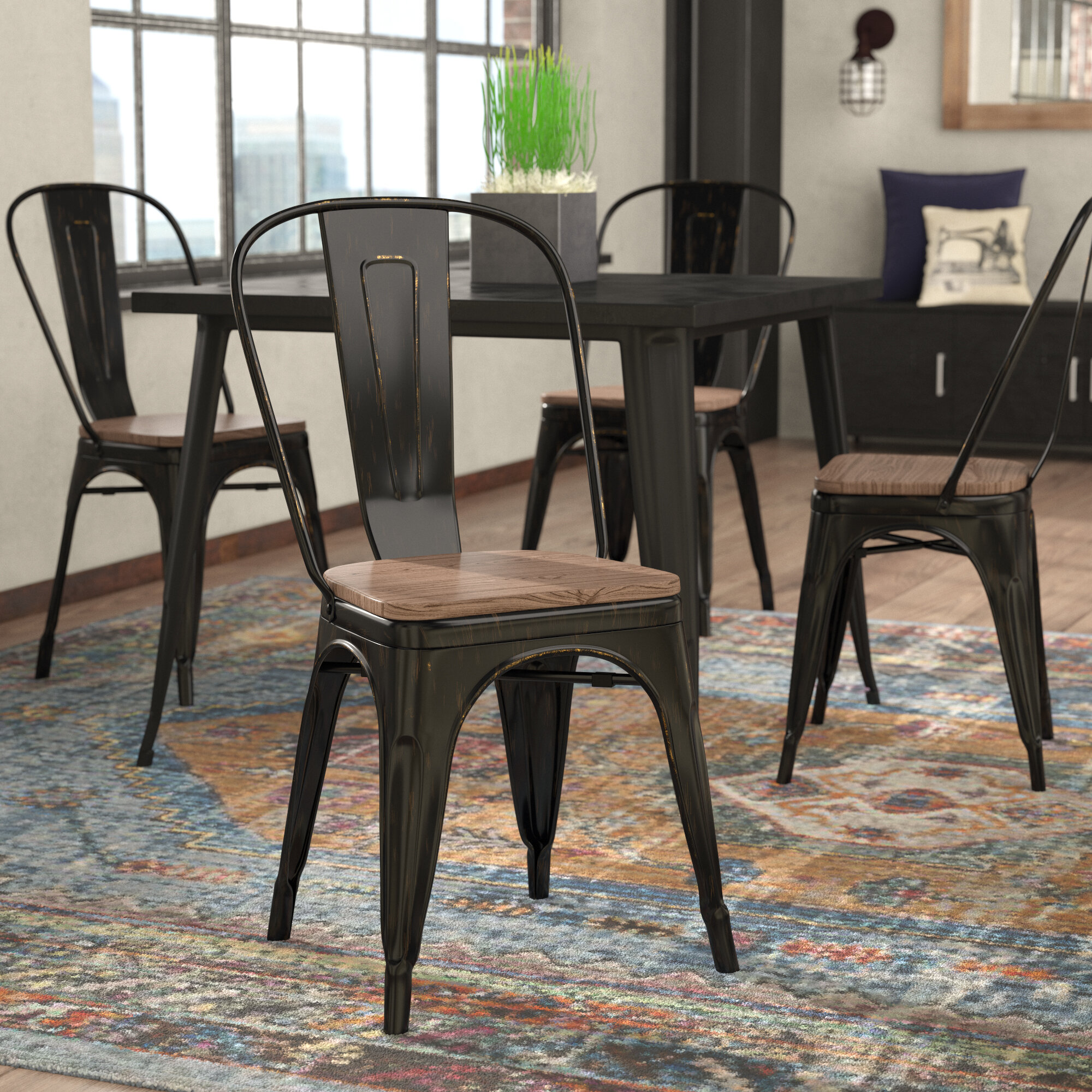 Lincoln Low Back Straight Top Dining Chair