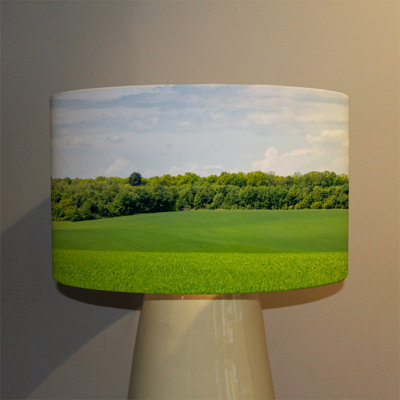 22cm H Canvas Drum Pendant Shade ( Clip On )