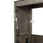 Lit simple brun avec armoire murale pliable à DEL pour espaces d'étude, structure en bois et système hydraulique de taille cachée à 7 couleurs, gymnases à domicile, support à lattes