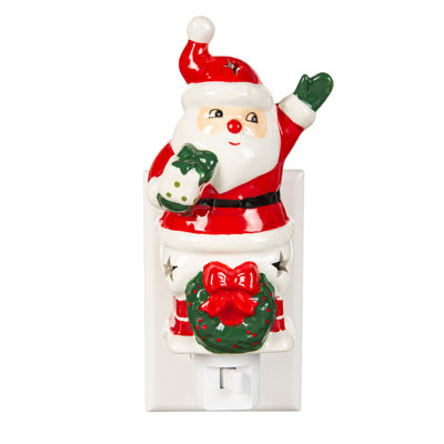 Santa in Chimney with Star Cut-out Nightlight