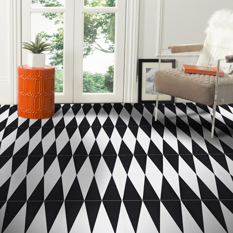 Tiznit 8" x 8" Cement Patterned Wall & Floor Tile