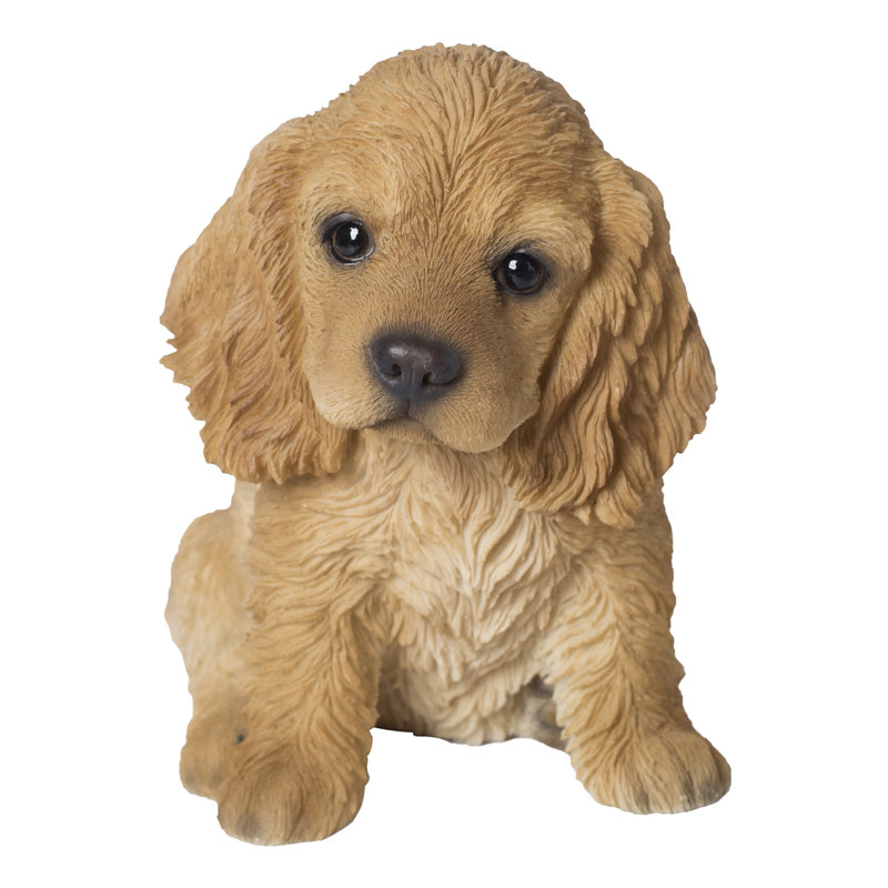 Statue Cocker Spaniel, Crème