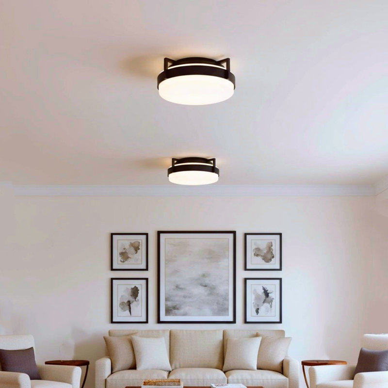 12-Inch Integrated Round LED Recessed Light, Ceiling Light, Five Color Temperatures, 4.5" H x 15" W x 15" D, 25 W