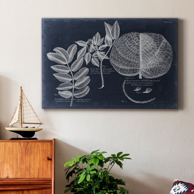 «Foliage On Navy I», reproduction sur toile tendue