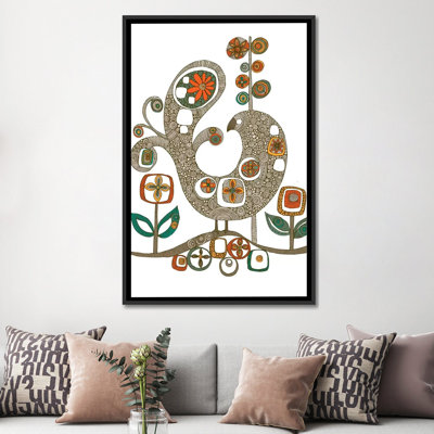 Folk Bird, impression sur toile tendue