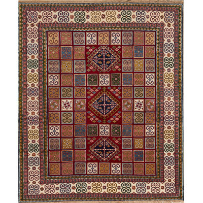 Indo Kazak Wool Area Rug