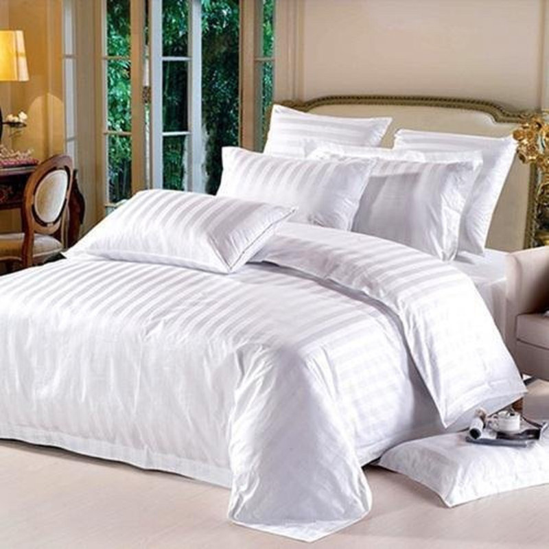 Bottomley Microfiber Satin Stripe Duvet Cover Set, Single - 1 Standard Pillowcase