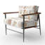 Chaise d'appoint Plaid - Fauteuil brun neutre-1198773972