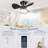 FIMEI 24” Straight 3 Blades Flush Mount Modern Ceiling Fan with Dimmable LED Light Kit,RC,Reversible Blades,6 Speeds-1346383929