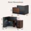Bureau de réception moderne en L avec solutions de rangement-136051918