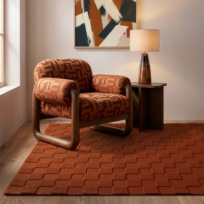 Rectangle Wool Hand Tufted Dhurrie, Rectangle 120 x 170cm