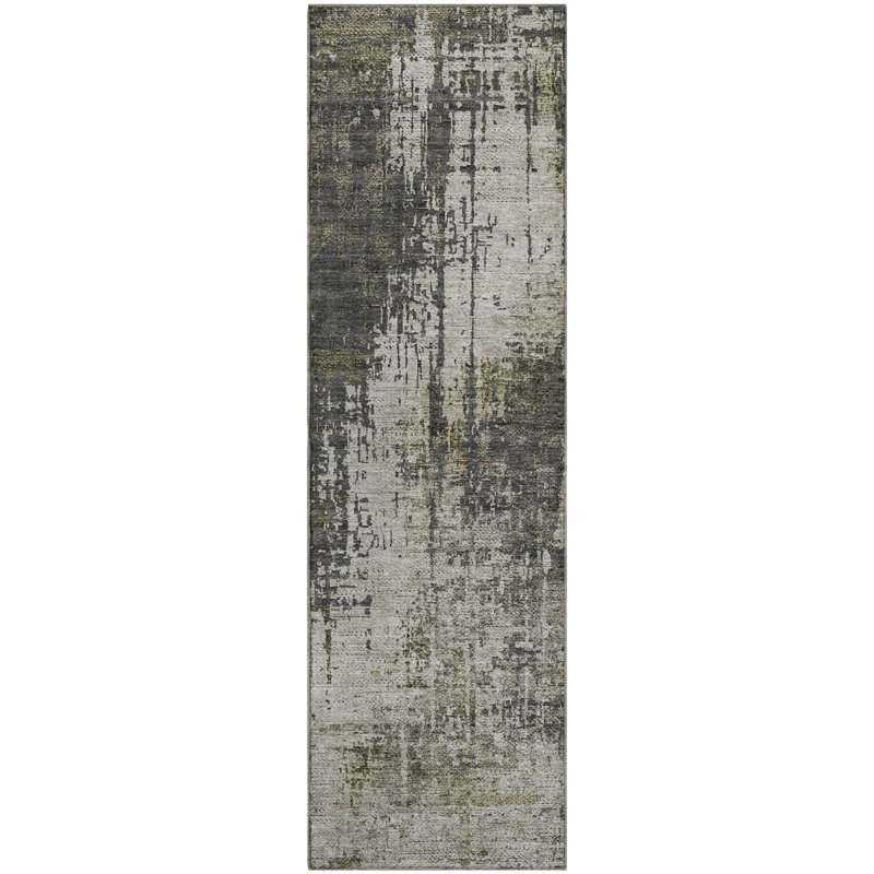 Premium Machine Washable Prisco Taupe Rug, Runner 2'3" x 7'6"