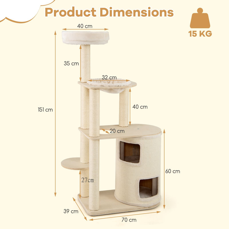 151cm H Cat Tree