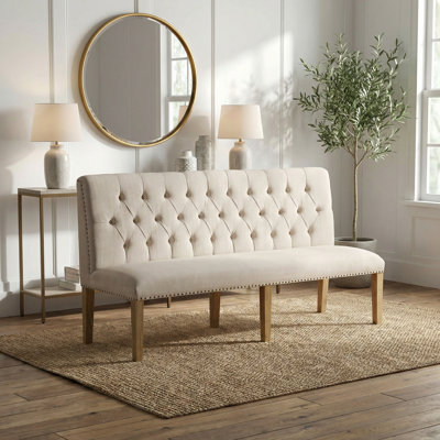 Aquilina Linen Upholstered Bench