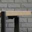 Console, finition brune sur place