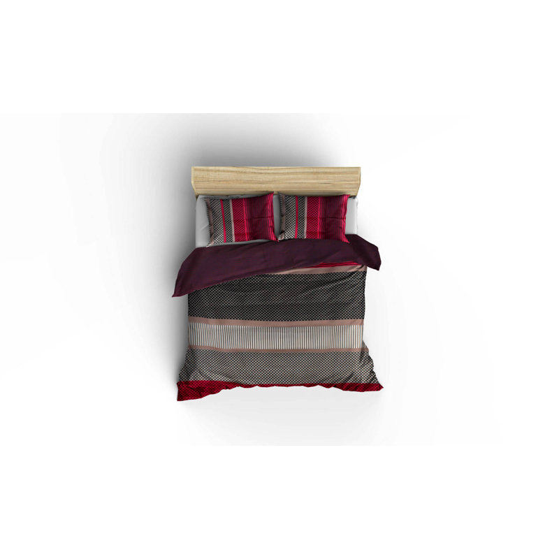 Ensemble de housse réversible pour couette, Housse de couette 94 po x 87 po + 2 taies d'oreill