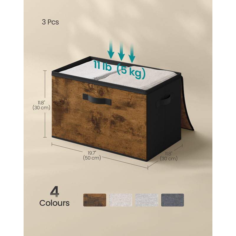 17 Stories Storage Tub & Tote, Brown