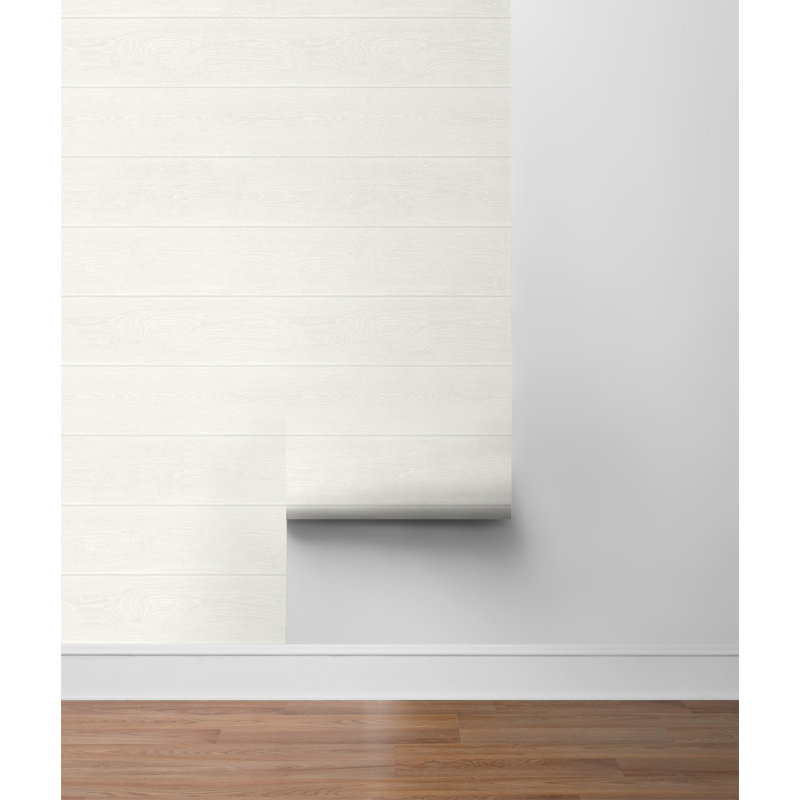 Rouleau de papier peint autocollant L 18 pi x l 20,5 po Stacks, Blanc