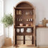 Zolan 62" H Tall Kitchen Storage Pantry Cabinet With 4 Glass Doors, Wooden Pantry With 4 Shelves