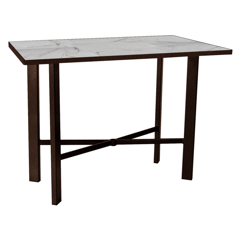 Tables Outdoor Rectangle Counter Table, Copper Creek, Pallazo White