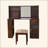 Elegant Makeup Vanity Desk With 3 Modes Adjustable Lighted Mirror,Modern Dressing Table Set With Large Shelves, Drawer And Canbinet