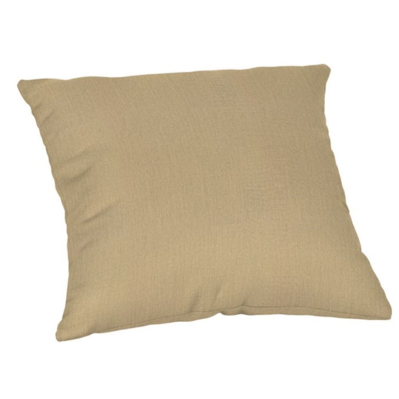 Casual Cushion Solid Sunbrella® Fabric 1-Piece Indoor/Outdoor Square Throw Pillow, 18"W x 18"L, Canvas Heather Beige