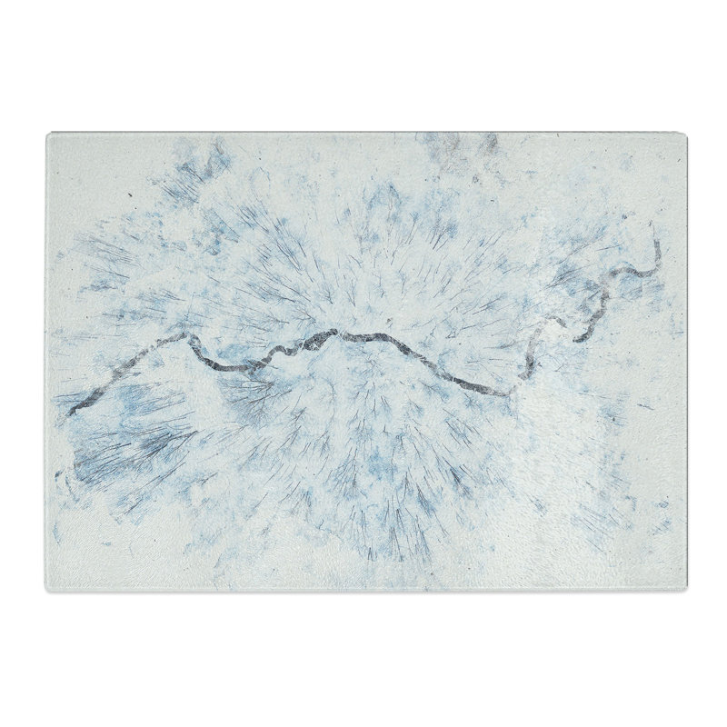 Tempered Glass Passing by the Forest Chopping Board, 20 cm x 28.5 cm