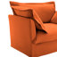 Canapé 2 places orange avec housse amovible en chenille, plusieurs coussins moelleux, siège profond, dossier haut, assemblage rapide, assemblage rapide, diverses configurations pour relax convertible, matériel,