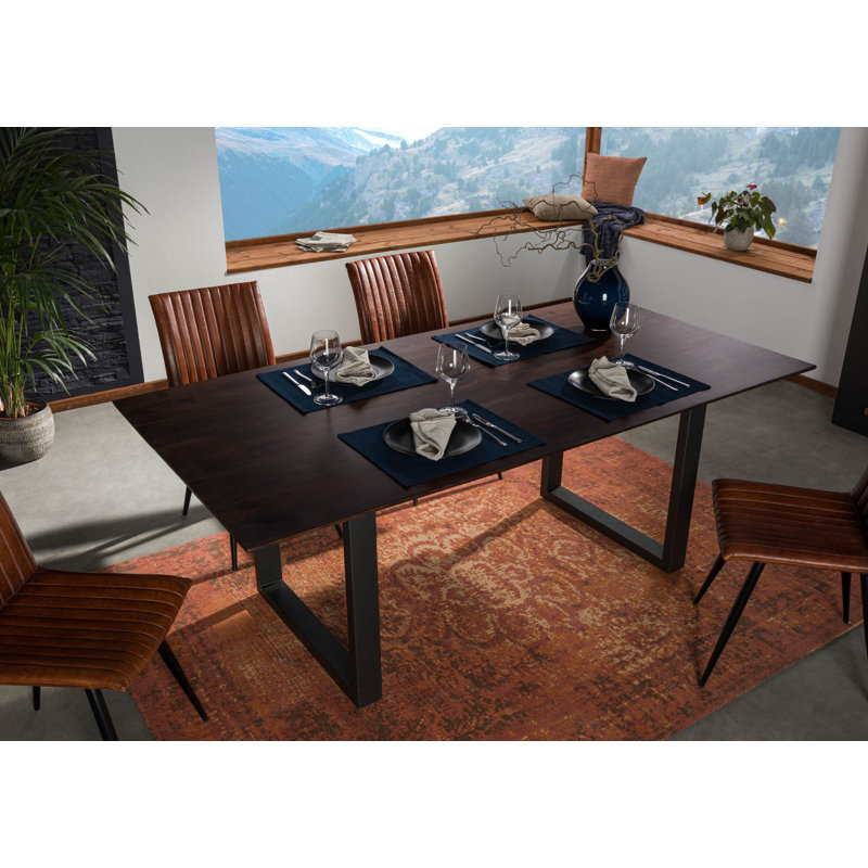 Dining Table, H76 x L220 x W100cm, Brown, Anthracite