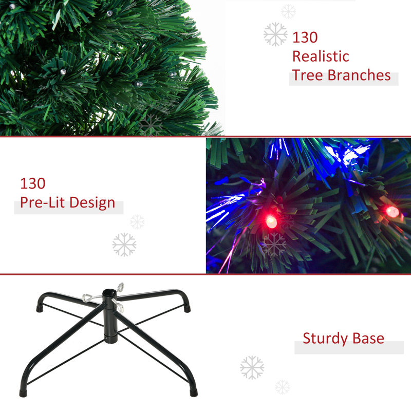 90cm H Lighted Artificial Christmas Tree, 4ft H