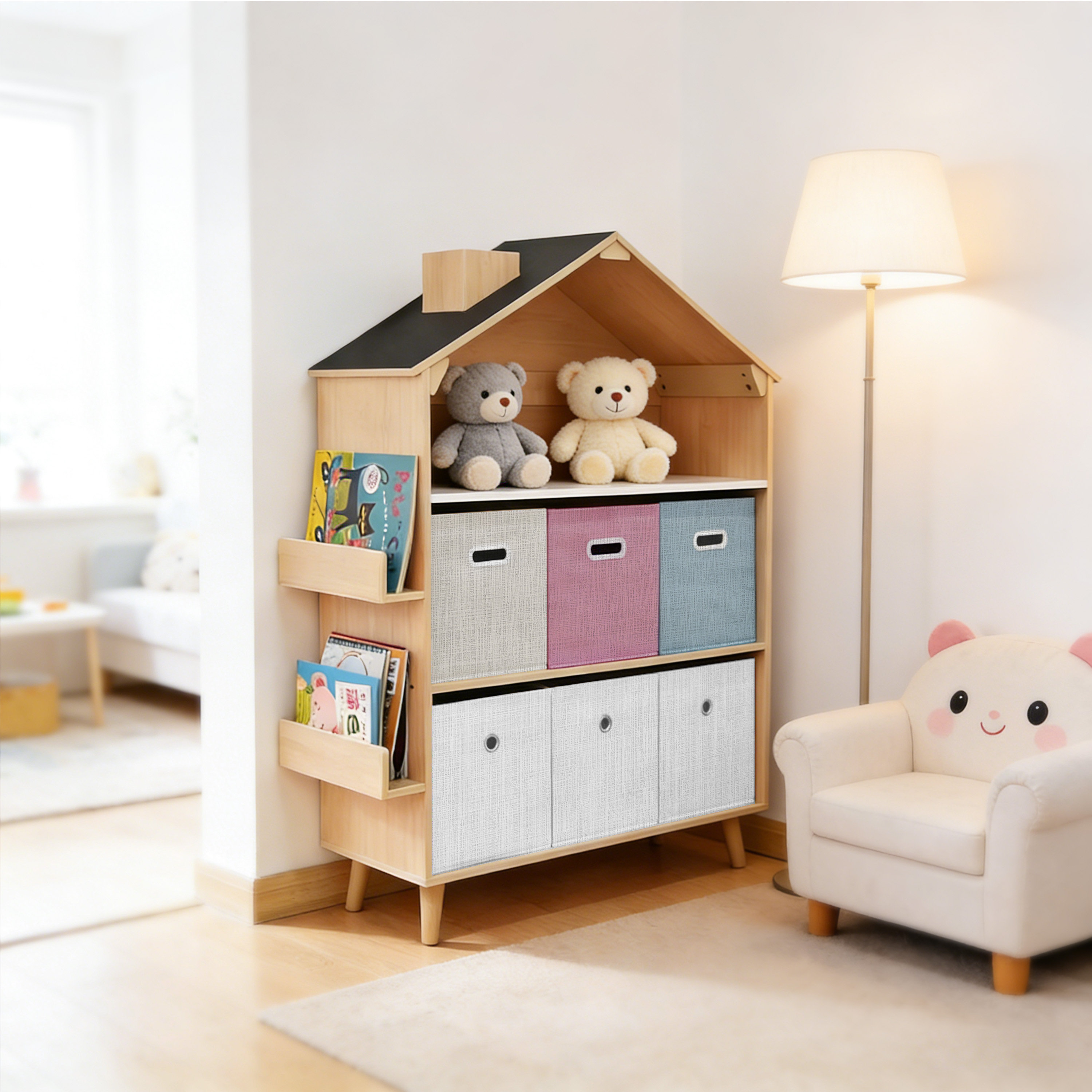 Corrigan Studio® House-shaped Children's Storage Rack & Reviews | Wayfair