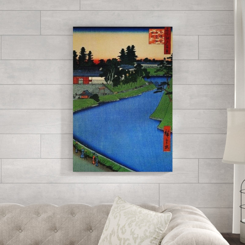 Benkei Moat by Hiroshige Utagawa - Wrapped Canvas Rectangle Print