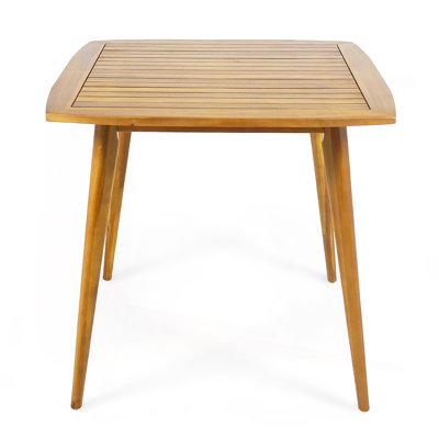 Indoor Square Acacia Wood Dining Table, Teak