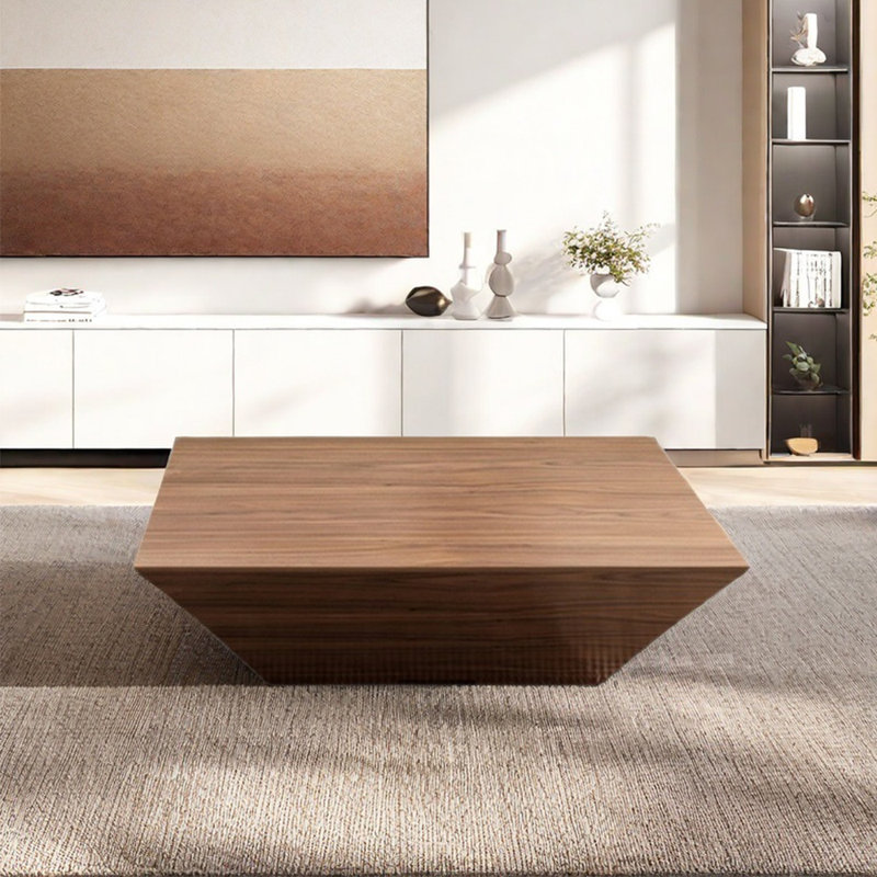 Table basse moderne de style nordique, H 13,8 po x l 39,4 po x P 39,4 po