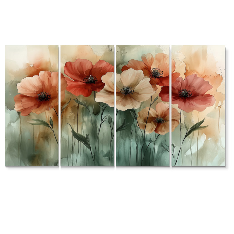 Coucher de soleil aux teintes fuchsia I - Art mural fuchsia - Art mural traditionnel sur toile, H 28 po x l 48 po, 4