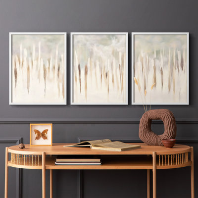 Abstract  Series  CCXXX  -Set Of 3 Framed Giclee Prints -Ready to Hang