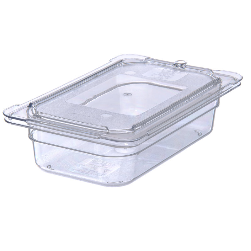 Carlisle Food Service Products Rectangle Plastic Food Storage Container, 2.5", Clear